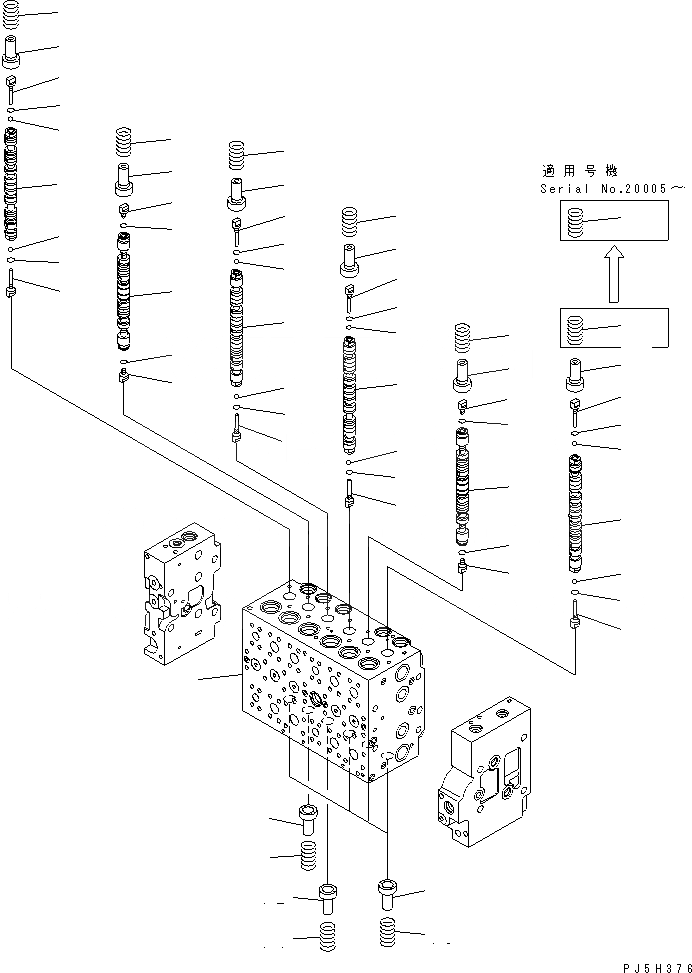 Схема запчастей Komatsu PC228USLC-3U - ОСНОВН. КЛАПАН (/)(№-) ОСНОВН. КОМПОНЕНТЫ И РЕМКОМПЛЕКТЫ