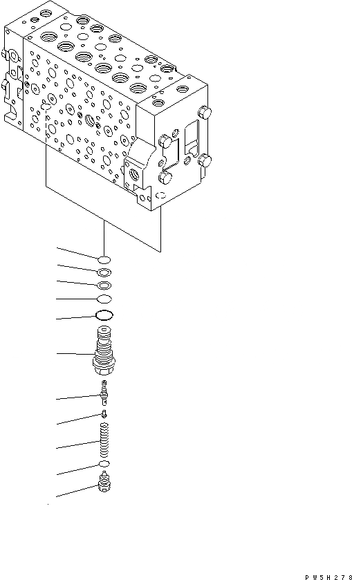 Схема запчастей Komatsu PC228USLC-3U - ОСНОВН. КЛАПАН (8/)(№-) ОСНОВН. КОМПОНЕНТЫ И РЕМКОМПЛЕКТЫ