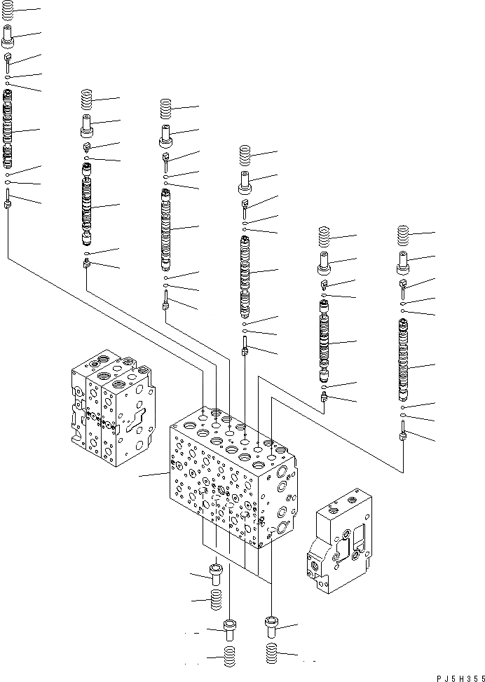 Схема запчастей Komatsu PC228USLC-3U - ОСНОВН. КЛАПАН (-АКТУАТОР) (/) (СПЕЦ-Я ДЛЯ РАЗРУШ. ЗДАНИЙ¤ ЕС. СПЕЦ-Я.)(№-) ОСНОВН. КОМПОНЕНТЫ И РЕМКОМПЛЕКТЫ