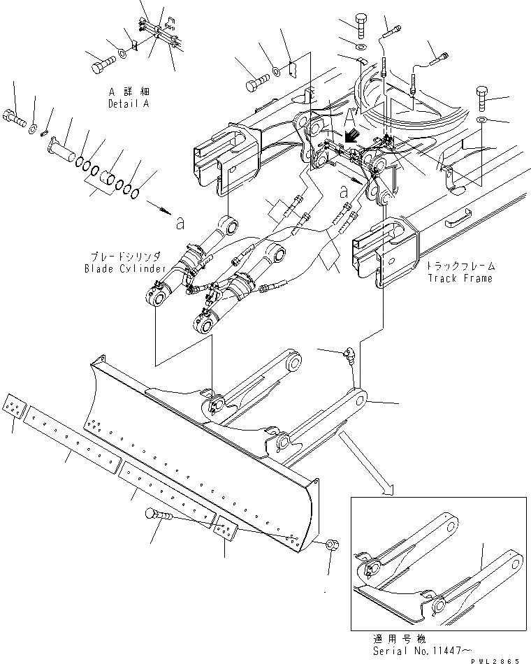 Схема запчастей Komatsu PC228US-1-TN - ОТВАЛ РАБОЧЕЕ ОБОРУДОВАНИЕ