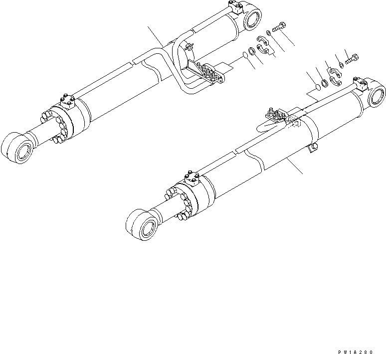 Схема запчастей Komatsu PC228US-3-AA - ЦИЛИНДР СТРЕЛЫ(ЭЛЕМЕНТЫ) (ДЛЯ COMPONENT) (BLUE)(№-) РАБОЧЕЕ ОБОРУДОВАНИЕ