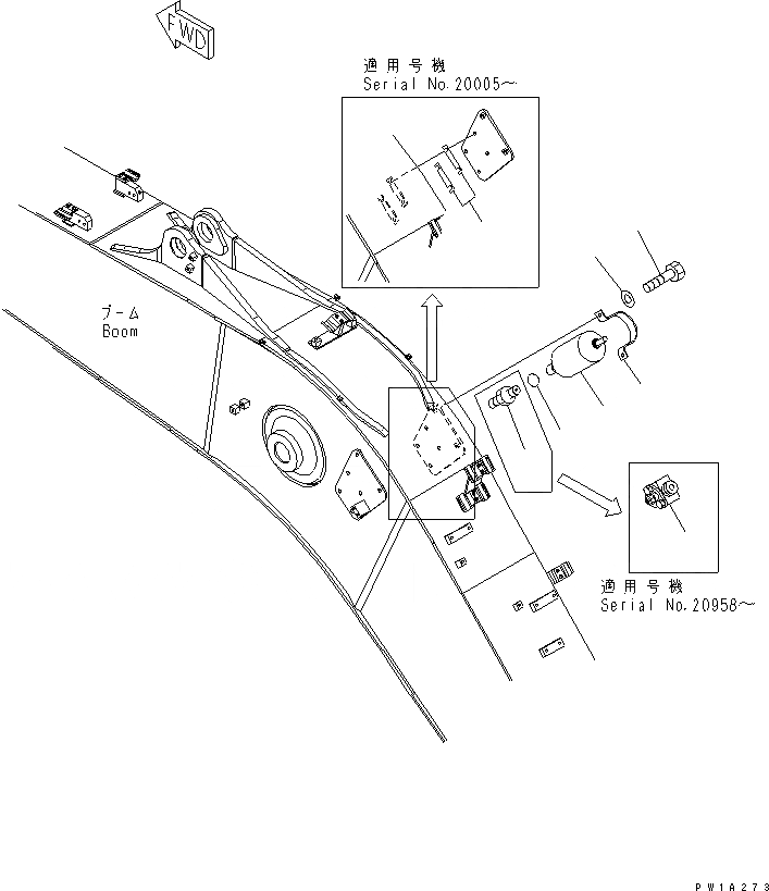 Схема запчастей Komatsu PC228US-3-AA - ПЕРЕХОДНИК ДЛЯ МОЛОТА (ДЛЯ ATL И FURUKAWA)(№-8) РАБОЧЕЕ ОБОРУДОВАНИЕ