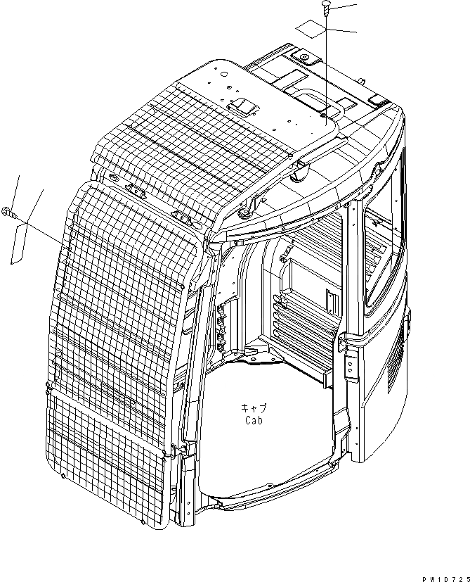 Схема запчастей Komatsu PC228US-3-AA - ПРЕДУПРЕЖДАЮЩ. МАРКИРОВКА (ДЛЯ HEAD И ФРОНТАЛЬНАЯ ЗАЩИТА)(№-) МАРКИРОВКА