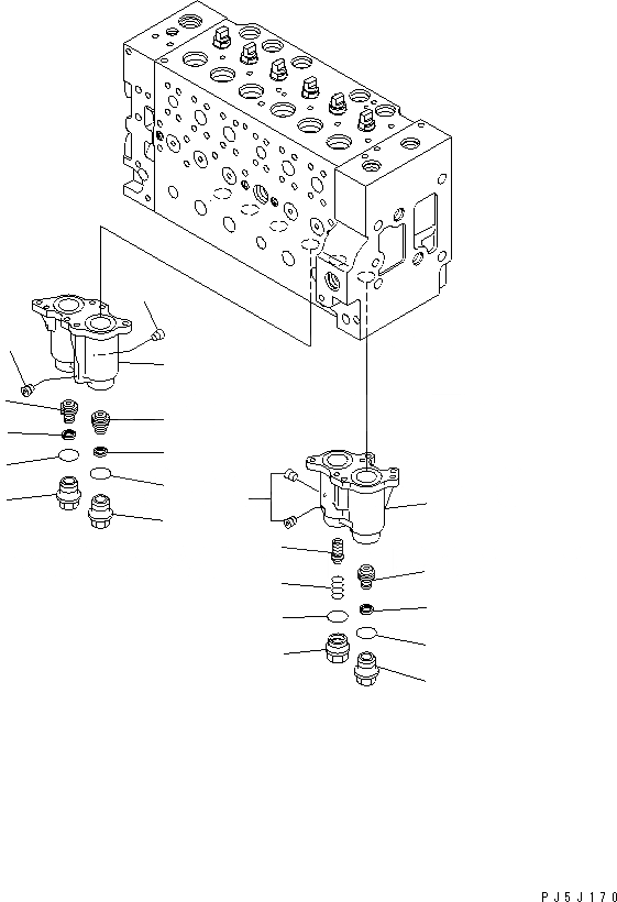 Схема запчастей Komatsu PC228US-3-AA - ОСНОВН. КЛАПАН (/)(№-) ОСНОВН. КОМПОНЕНТЫ И РЕМКОМПЛЕКТЫ