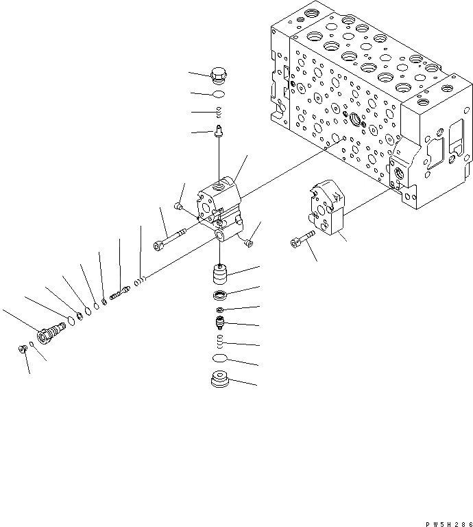 Схема запчастей Komatsu PC228US-3-AA - ОСНОВН. КЛАПАН (/)(№-) ОСНОВН. КОМПОНЕНТЫ И РЕМКОМПЛЕКТЫ