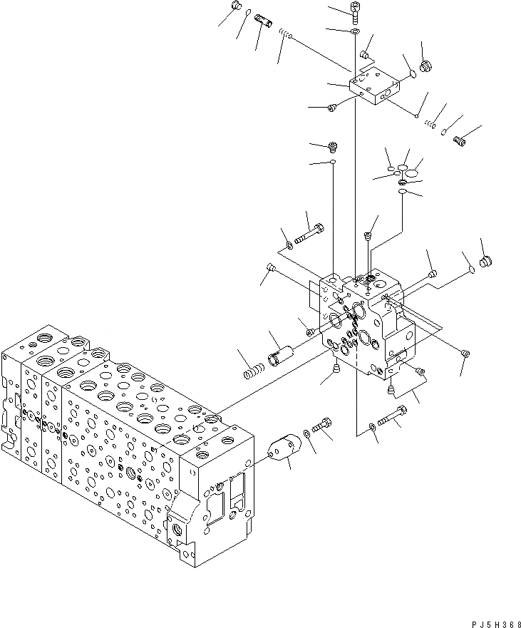 Схема запчастей Komatsu PC228US-3-AA - ОСНОВН. КЛАПАН (-АКТУАТОР) (/) (СПЕЦИФ-Я С ОТВАЛОМ)(№-) ОСНОВН. КОМПОНЕНТЫ И РЕМКОМПЛЕКТЫ