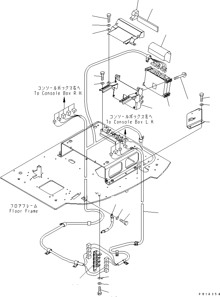 Схема запчастей Komatsu PC228US-3-AB - ОСНОВН. КОНСТРУКЦИЯ (ЭЛЕКТР.)(№-) КАБИНА ОПЕРАТОРА И СИСТЕМА УПРАВЛЕНИЯ