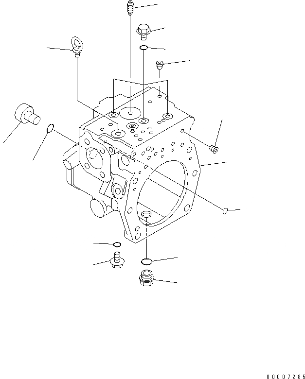 Схема запчастей Komatsu PC228US-3-AB - ОСНОВН. НАСОС (/)(№-) ОСНОВН. КОМПОНЕНТЫ И РЕМКОМПЛЕКТЫ