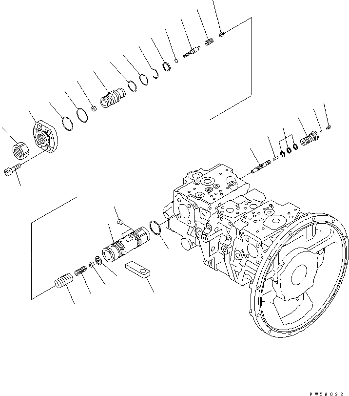 Схема запчастей Komatsu PC228US-3-AB - ОСНОВН. НАСОС (8/)(№-) ОСНОВН. КОМПОНЕНТЫ И РЕМКОМПЛЕКТЫ