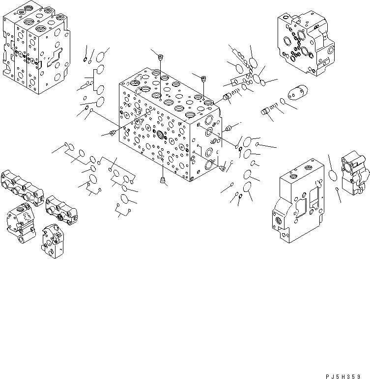 Схема запчастей Komatsu PC228US-3-AB - ОСНОВН. КЛАПАН (-АКТУАТОР) (/) (СПЕЦИФ-Я С ОТВАЛОМ)(№-) ОСНОВН. КОМПОНЕНТЫ И РЕМКОМПЛЕКТЫ