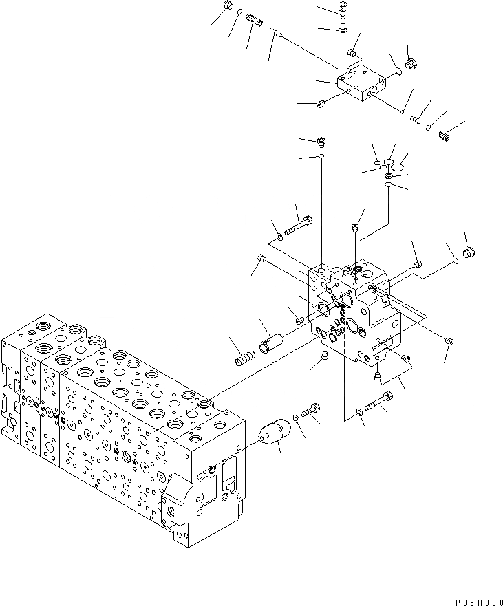 Схема запчастей Komatsu PC228US-3-AB - ОСНОВН. КЛАПАН (-АКТУАТОР) (/) (СПЕЦИФ-Я С ОТВАЛОМ)(№-) ОСНОВН. КОМПОНЕНТЫ И РЕМКОМПЛЕКТЫ