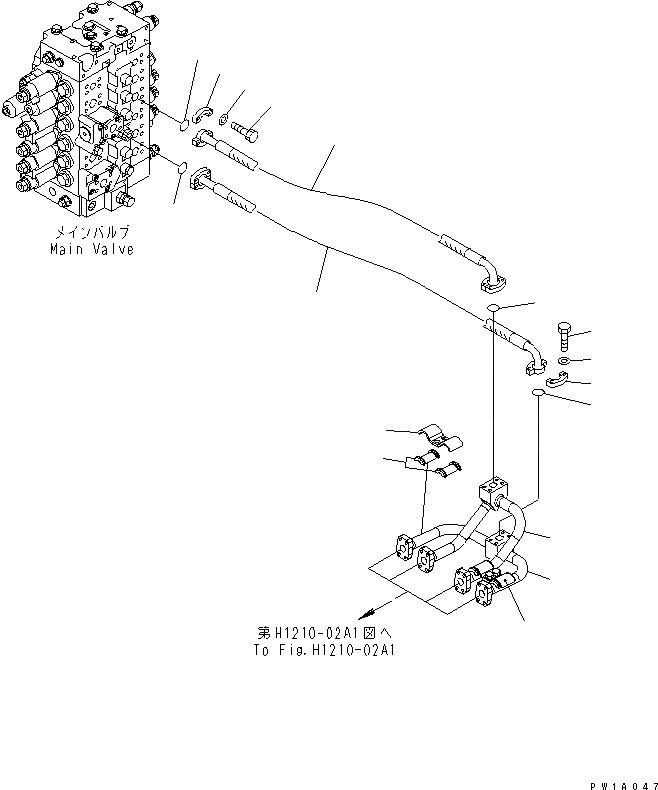 Схема запчастей Komatsu PC228US-3-AP - ГИДРОЛИНИЯ СТРЕЛЫ (КЛАПАН СТРЕЛЫ) (ДЛЯ ПОДЪЕМА РУКОЯТИ)(№-) ГИДРАВЛИКА