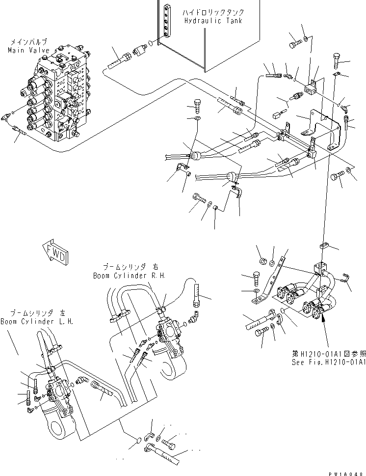 Схема запчастей Komatsu PC228US-3-AP - ГИДРОЛИНИЯ СТРЕЛЫ (БЛОКИР. СТРЕЛЫ ЛИНИЯ) (ДЛЯ ПОДЪЕМА РУКОЯТИ)(№-) ГИДРАВЛИКА