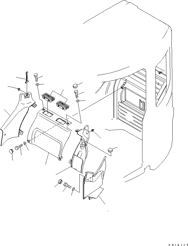 Схема запчастей Komatsu PC228US-3-AP - КАБИНА (COVER)(№-) КАБИНА ОПЕРАТОРА И СИСТЕМА УПРАВЛЕНИЯ
