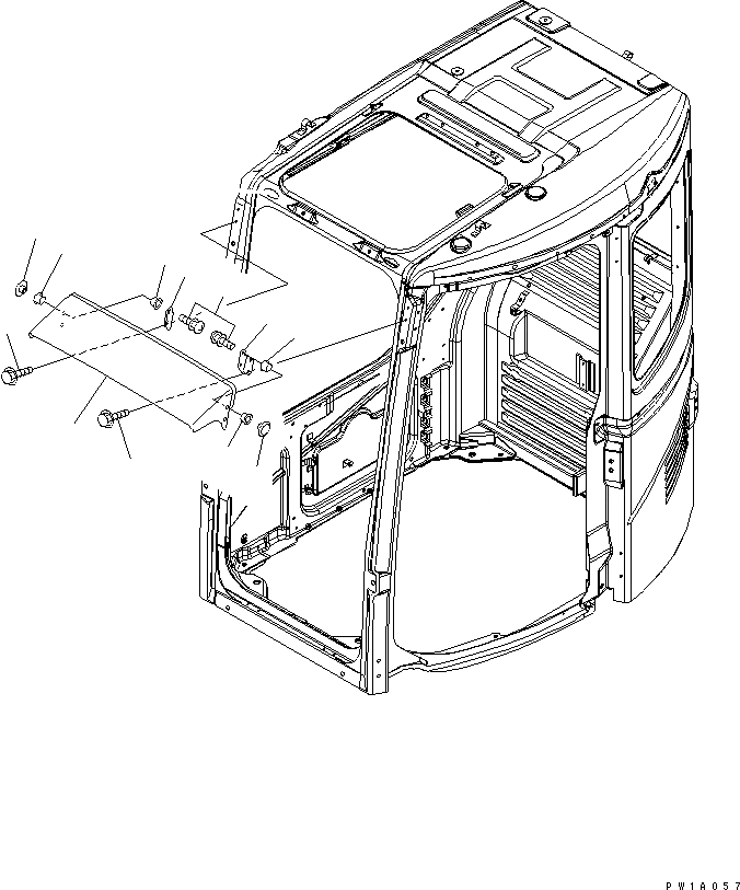 Схема запчастей Komatsu PC228US-3-AP - КОЗЫРЕК(№-) КАБИНА ОПЕРАТОРА И СИСТЕМА УПРАВЛЕНИЯ