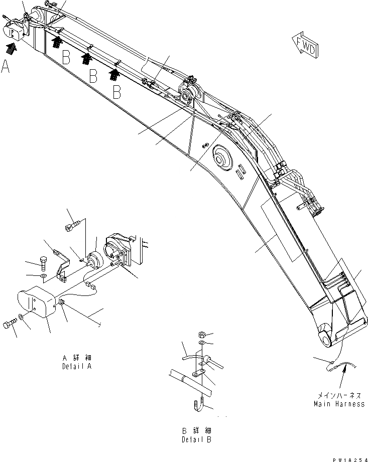 Схема запчастей Komatsu PC228US-3-AP - СТРЕЛА (.7M) (РУКОЯТЬ POTENTIO) (ДЛЯ ПОДЪЕМА РУКОЯТИ) (BLUE)(№-) РАБОЧЕЕ ОБОРУДОВАНИЕ