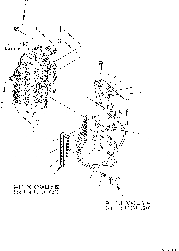 Схема запчастей Komatsu PC228US-3-AP - РУКОЯТЬ CRANE (PPC ЛИНИЯ)(№-) СПЕЦ. ОПЦИИ