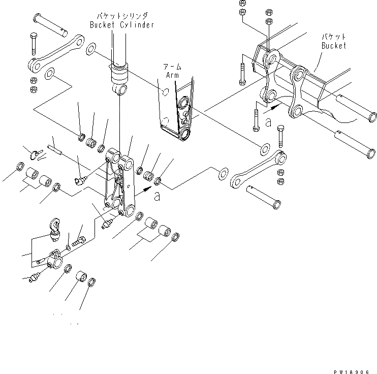 Схема запчастей Komatsu PC228US-3-AP - РУКОЯТЬ CRANE (СОЕДИНЕНИЕ КОВША) (BLUE)(№-) СПЕЦ. ОПЦИИ