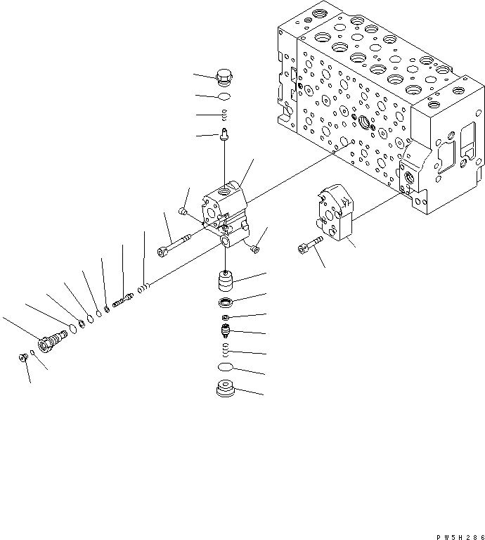 Схема запчастей Komatsu PC228US-3-AP - ОСНОВН. КЛАПАН (/)(№-) ОСНОВН. КОМПОНЕНТЫ И РЕМКОМПЛЕКТЫ