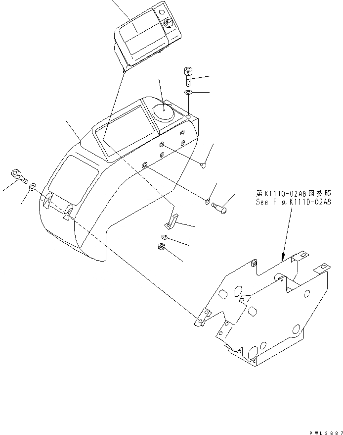 Схема запчастей Komatsu PC228US-2 - ОСНОВН. КОНСТРУКЦИЯ (ПАНЕЛЬ) (ДЛЯ ЕС)(№-) КАБИНА ОПЕРАТОРА И СИСТЕМА УПРАВЛЕНИЯ