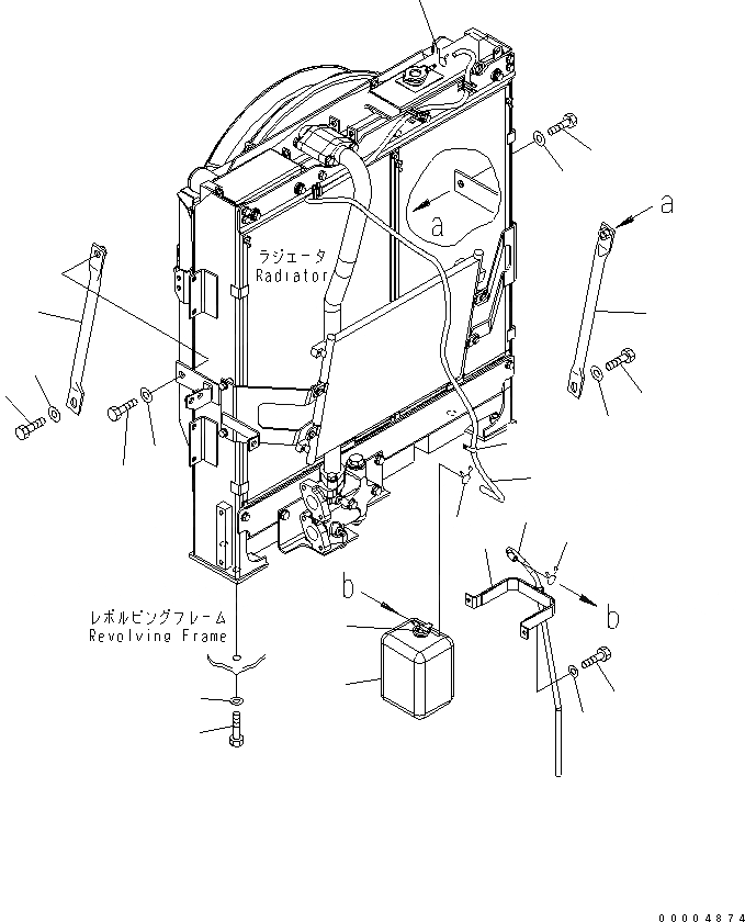 Схема запчастей Komatsu PC228US-3 - ОХЛАЖД-Е (ВТОРИЧН. БАК И КРЕПЛЕНИЕ РАДИАТОРА) СИСТЕМА ОХЛАЖДЕНИЯ