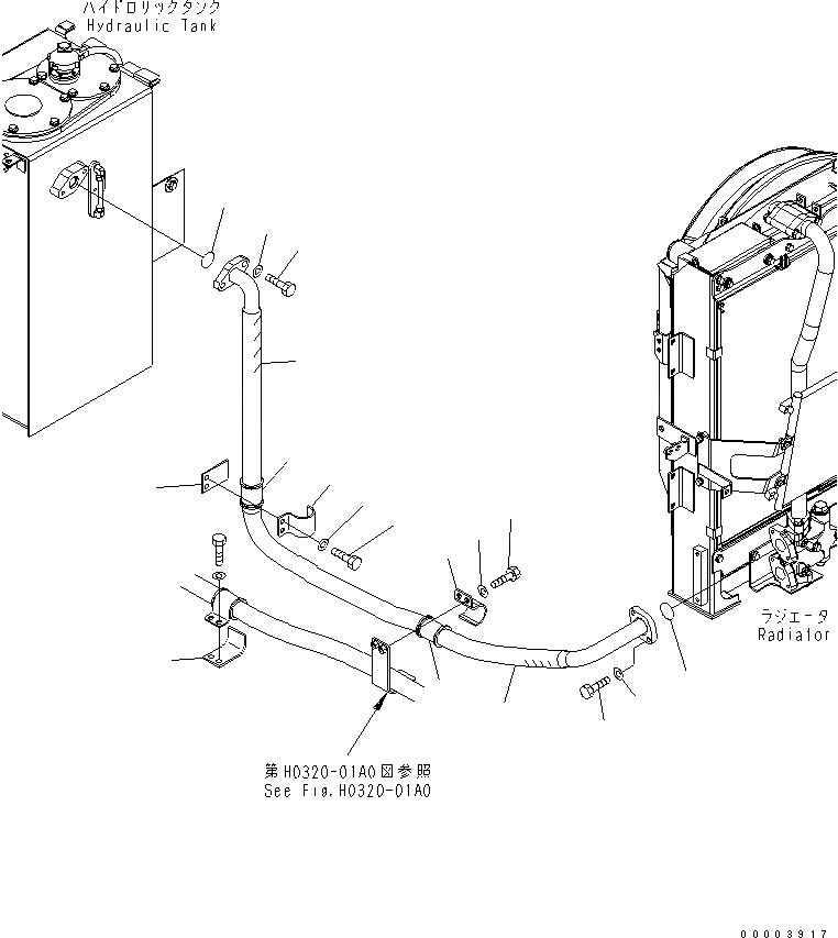 Схема запчастей Komatsu PC228US-3 - ВОЗВРАТ. ЛИНИЯ ГИДРАВЛИКА