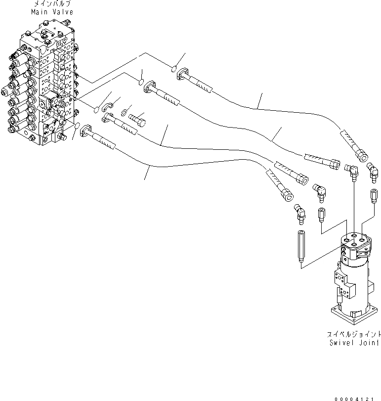 Схема запчастей Komatsu PC228US-3 - ЛИНИЯ ХОДА (СПЕЦИФ-Я С ОТВАЛОМ)(№-) ГИДРАВЛИКА