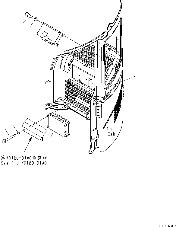 Схема запчастей Komatsu PC228US-3 - КАБИНА (GALEO ПЛАСТИНА И БЕЗ KOMTRAX) КАБИНА ОПЕРАТОРА И СИСТЕМА УПРАВЛЕНИЯ