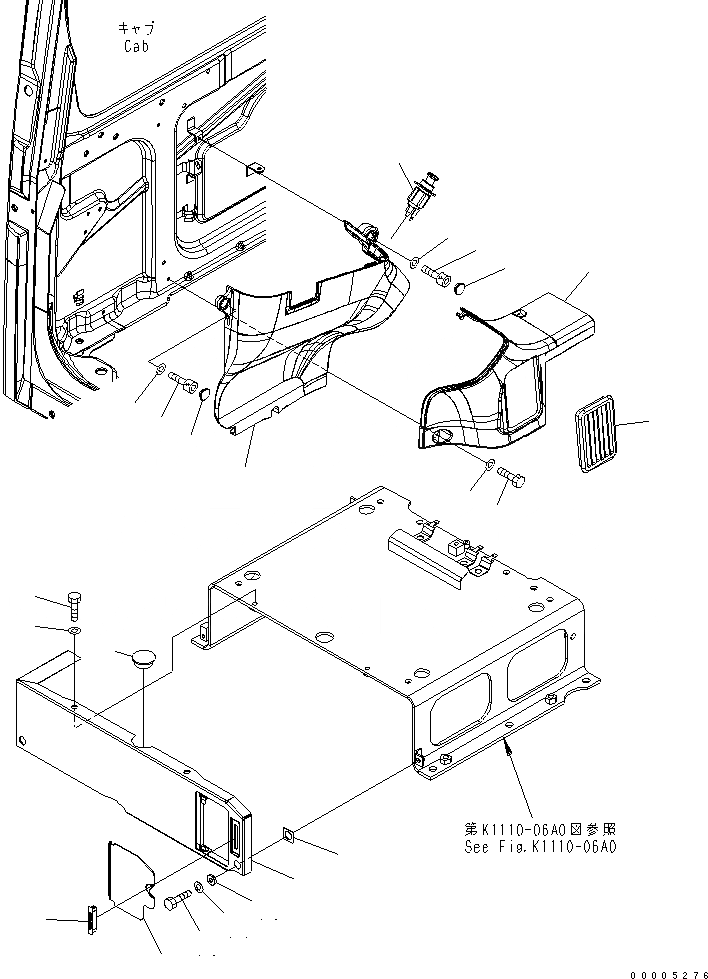 Схема запчастей Komatsu PC228US-3 - ОТДЕЛКА COVER КАБИНА ОПЕРАТОРА И СИСТЕМА УПРАВЛЕНИЯ