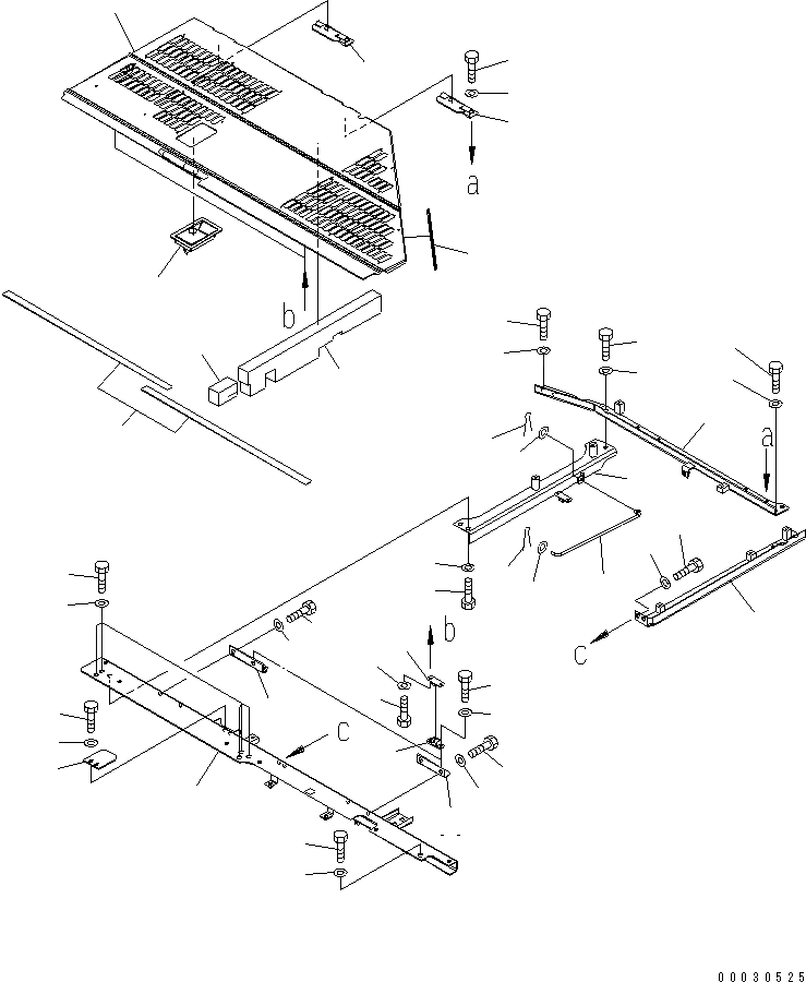 Схема запчастей Komatsu PC228US-3 - КАПОТ (YELНИЗ.)(№-) ЧАСТИ КОРПУСА