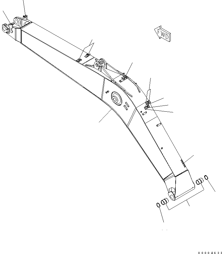 Схема запчастей Komatsu PC228US-3 - СТРЕЛА (.7M) (ДЛЯ США)(№-88) РАБОЧЕЕ ОБОРУДОВАНИЕ