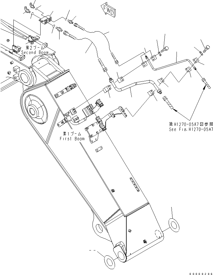 Схема запчастей Komatsu PC228US-3 - 2-СЕКЦИОНН. СТРЕЛА (КЛАПАН ПЕРЕГРУЗКИ СТРЕЛЫ) (ЦИЛИНДР РУКОЯТИ ) РАБОЧЕЕ ОБОРУДОВАНИЕ