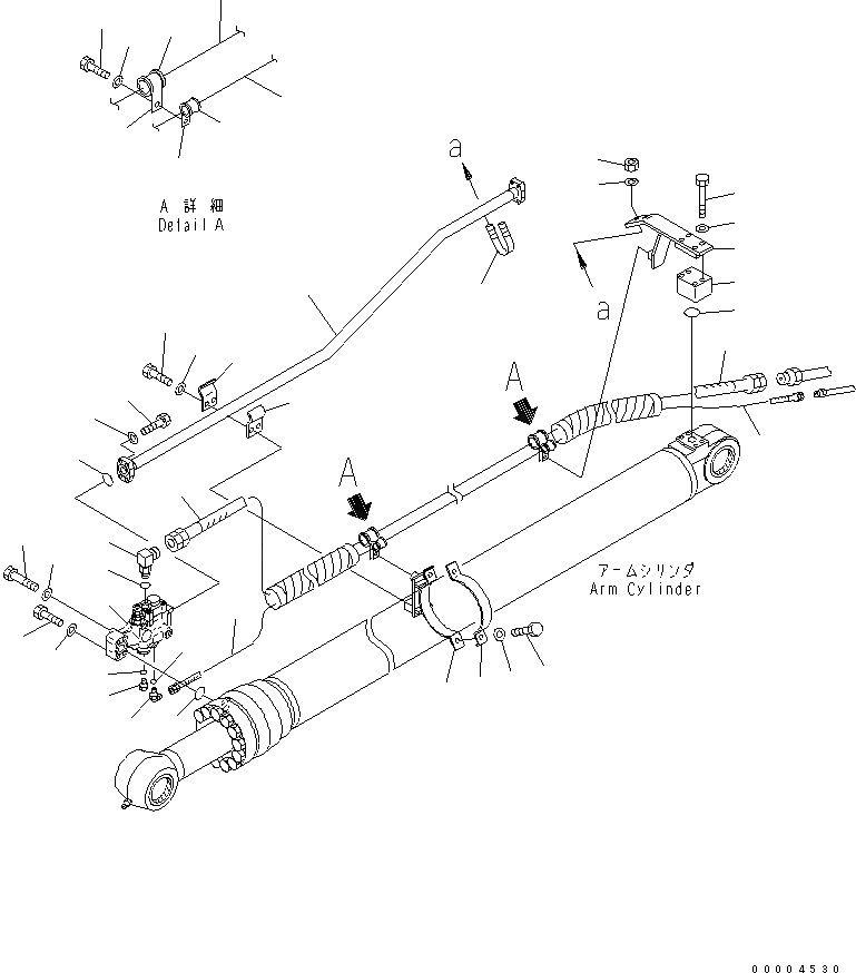 Схема запчастей Komatsu PC228US-3 - ЦИЛИНДР РУКОЯТИ(/) (С КЛАПАН ПЕРЕГРУЗКИ) (YELНИЗ.) РАБОЧЕЕ ОБОРУДОВАНИЕ