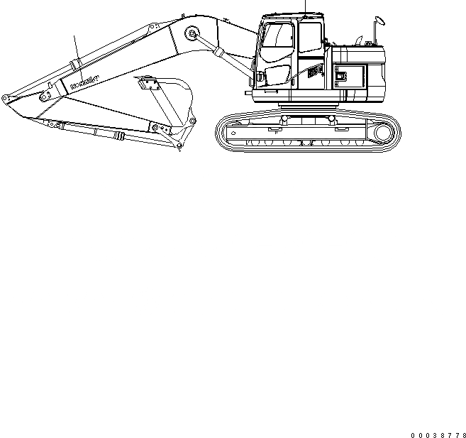 Схема запчастей Komatsu PC228US-3 - ЛОГОТИП (KOMATSU) (СТРЕЛА)(№7-) МАРКИРОВКА