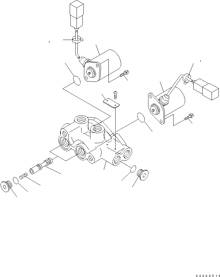 Схема запчастей Komatsu PC228US-3 - СОЛЕНОИДНЫЙ КЛАПАН (ВНУТР. ЧАСТИ) ОСНОВН. КОМПОНЕНТЫ И РЕМКОМПЛЕКТЫ