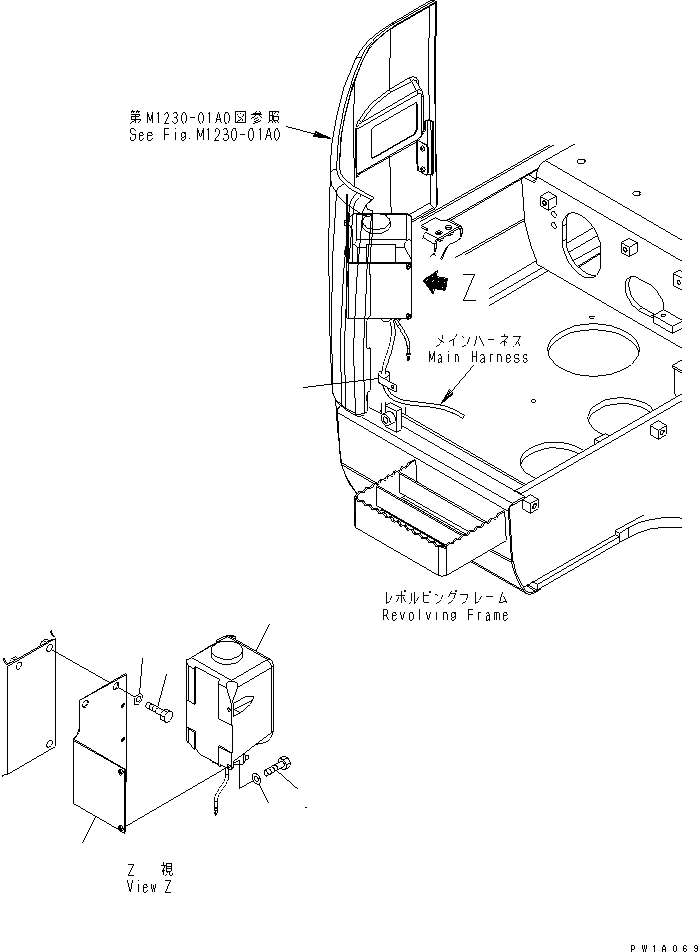 Схема запчастей Komatsu PC228US-3-YB - ОМЫВАТЕЛЬ СТЕКЛА(№-) КАБИНА ОПЕРАТОРА И СИСТЕМА УПРАВЛЕНИЯ