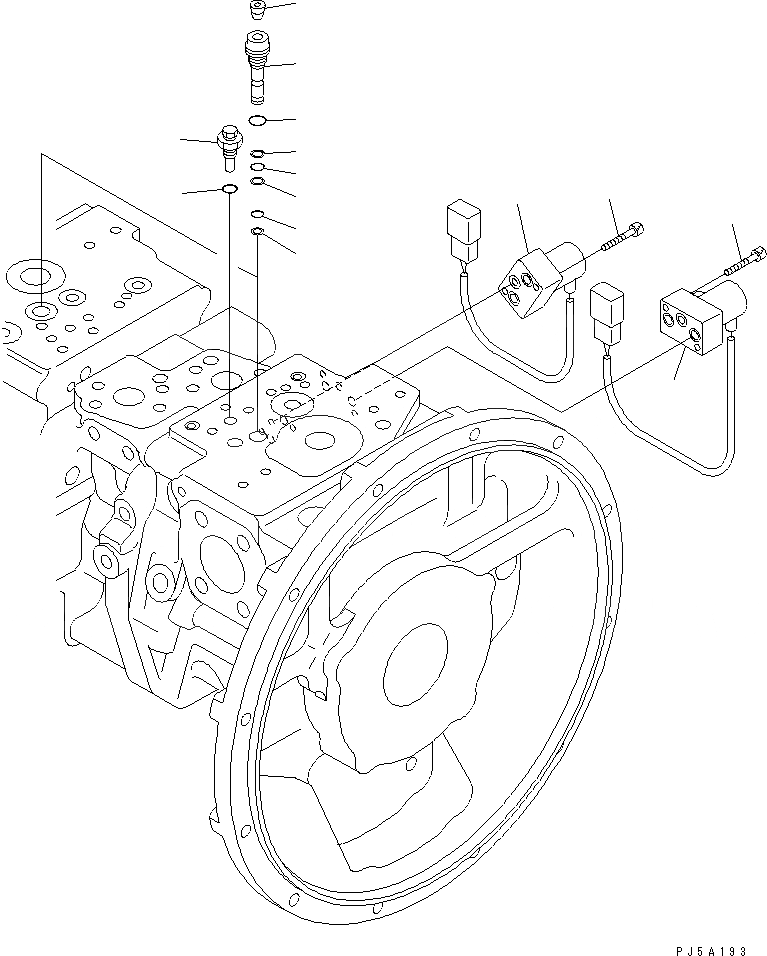 Схема запчастей Komatsu PC228US-3-YB - ОСНОВН. НАСОС (/)(№-) ОСНОВН. КОМПОНЕНТЫ И РЕМКОМПЛЕКТЫ