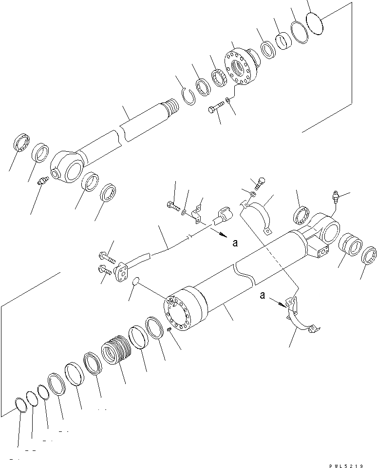 Схема запчастей Komatsu PC228US-3-YB - ЦИЛИНДР КОВША (YELНИЗ.)(№-) ОСНОВН. КОМПОНЕНТЫ И РЕМКОМПЛЕКТЫ