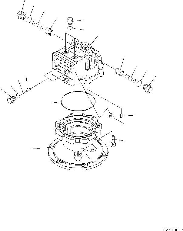 Схема запчастей Komatsu PC228US-3-YB - МОТОР ПОВОРОТА (/)(№-) ОСНОВН. КОМПОНЕНТЫ И РЕМКОМПЛЕКТЫ