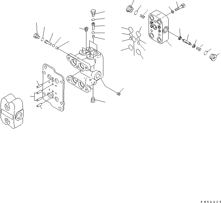 Схема запчастей Komatsu PC228US-3-YB - КЛАПАН PPC(ДЛЯ ХОДА) (/)(№-) ОСНОВН. КОМПОНЕНТЫ И РЕМКОМПЛЕКТЫ