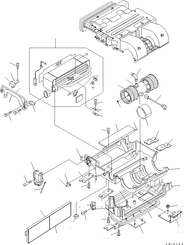 Схема запчастей Komatsu PC228US-3-YB - БЛОК КОНДИЦИОНЕРА (/)(№-) ОСНОВН. КОМПОНЕНТЫ И РЕМКОМПЛЕКТЫ