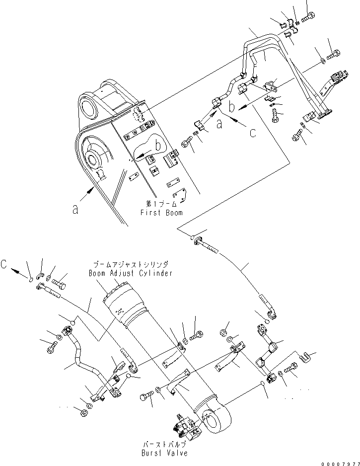 Схема запчастей Komatsu PC228USLC-3 - 2-СЕКЦИОНН. СТРЕЛА (ADJUST ЛИНИЯ ЦИЛИНДРА)(№-88) РАБОЧЕЕ ОБОРУДОВАНИЕ