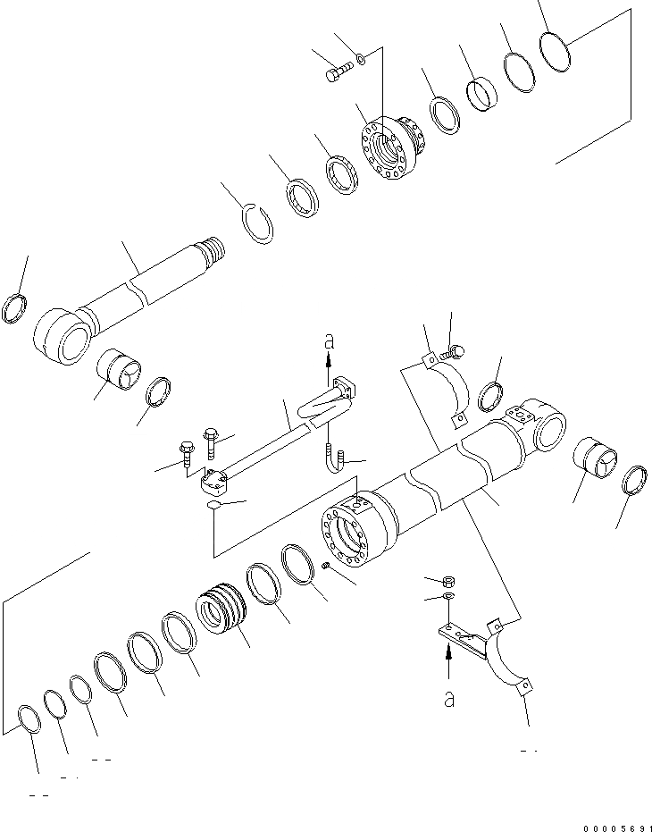 Схема запчастей Komatsu PC228USLC-3 - ЦИЛИНДР СТРЕЛЫ(ДЛЯ ПОДЪЕМА РУКОЯТИ) (YELНИЗ.) ОСНОВН. КОМПОНЕНТЫ И РЕМКОМПЛЕКТЫ