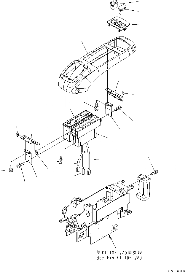 Схема запчастей Komatsu PC228US-3-YP - ОСНОВН. КОНСТРУКЦИЯ (КОНСОЛЬ) (ВЕРХН.) (ЛЕВ.) (МИГАЛКА)(№-) КАБИНА ОПЕРАТОРА И СИСТЕМА УПРАВЛЕНИЯ