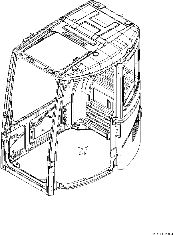 Схема запчастей Komatsu PC228US-3-YP - ПРЕДУПРЕЖДАЮЩ. МАРКИРОВКА (ДЛЯ КАБИНЫ) (ЯПОН.)(№-) МАРКИРОВКА