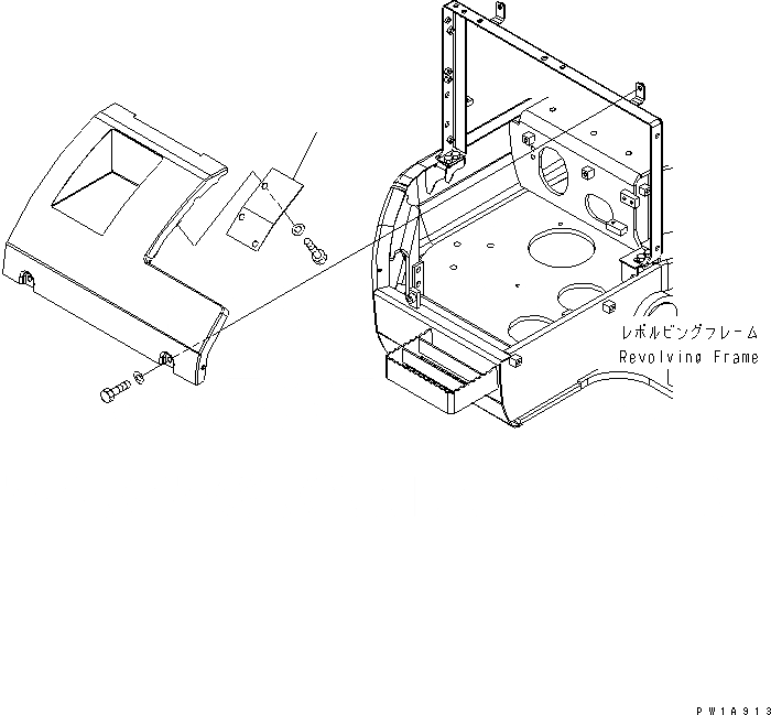 Схема запчастей Komatsu PC228US-3-YP - РУКОЯТЬ CRANE (ПЕРЕДН. COVER) (COVER) (YELНИЗ.) (КОМПЛЕКТ)(№-) СПЕЦ. ОПЦИИ