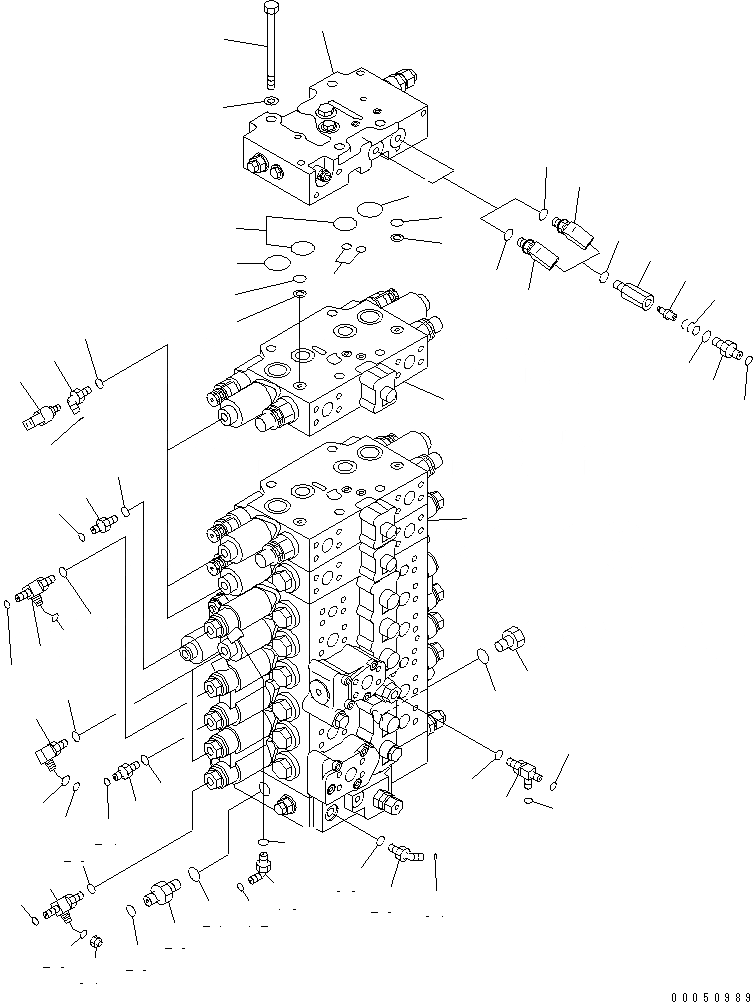 Схема запчастей Komatsu PC228USLC-3E0 - ОСНОВН. КЛАПАН (СОЕДИНИТЕЛЬН. ЧАСТИ) (/) ( АКТУАТОР) (СПЕЦИФ-Я С ОТВАЛОМ) ГИДРАВЛИКА