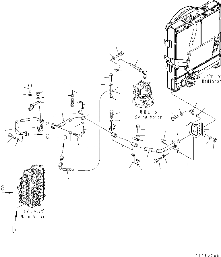 Схема запчастей Komatsu PC228USLC-3E0 - ЛИНИЯ МАСЛООХЛАДИТЕЛЯ( АКТУАТОР)(№-) ГИДРАВЛИКА