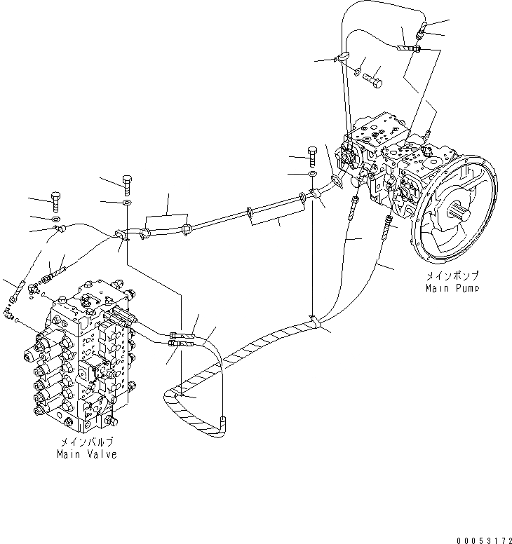 Схема запчастей Komatsu PC228USLC-3E0 - LS ЛИНИЯ(№-) ГИДРАВЛИКА