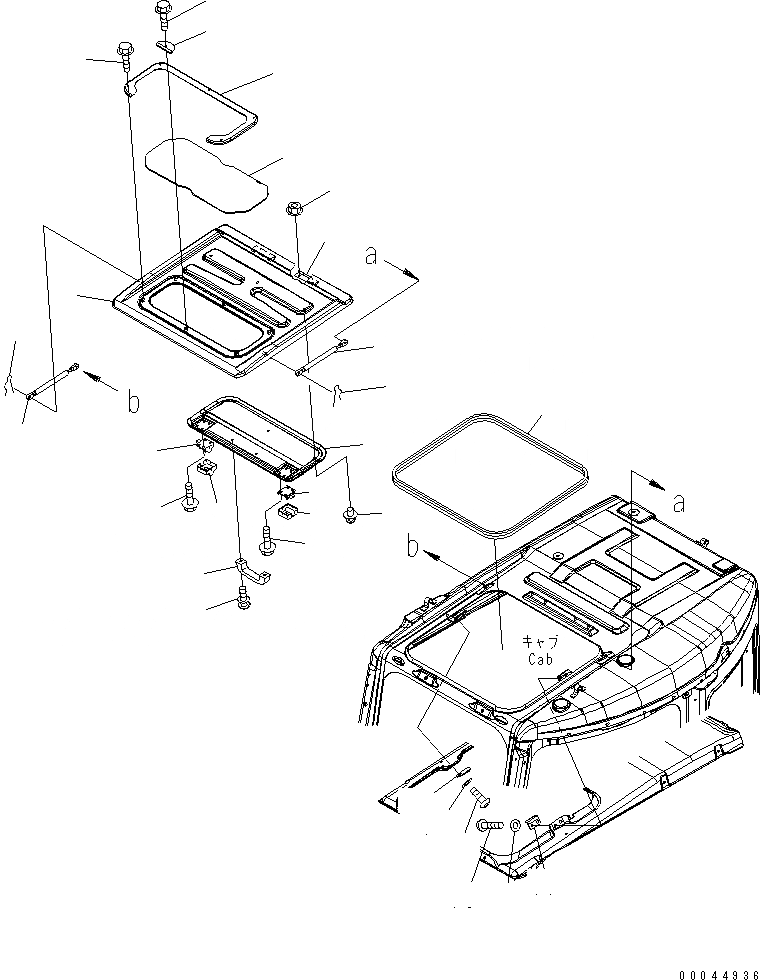 Схема запчастей Komatsu PC228USLC-3E0 - КАБИНА (ОКНО В КРЫШЕ) (ДЛЯ VANDLISM ЗАЩИТА) (LC)(№-7) КАБИНА ОПЕРАТОРА И СИСТЕМА УПРАВЛЕНИЯ